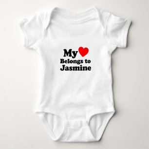 Body Para Bebé Mi corazón pertenece al jazmín