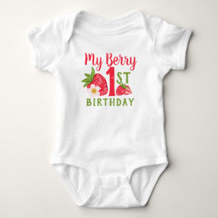 Body Para Bebé Mi cumpleaños 1 de Berry Fresa Lindo