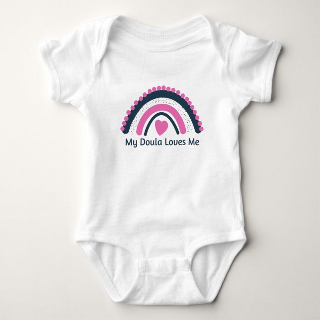 Body Para Bebé "Mi Doula me ama" Boho Rainbow (Anverso)