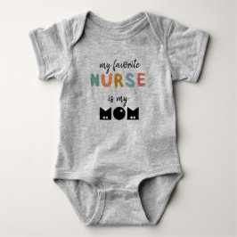 Body Para Bebé Mi Enfermera Favorita Es Mi Mamá Cuta Personalizad