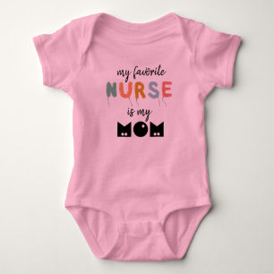Body Para Bebé Mi Enfermera Favorita Es Mi Mamá Cuta Personalizad