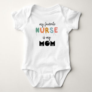 Body Para Bebé Mi Enfermera Favorita Es Mi Mamá Personalizado Lin