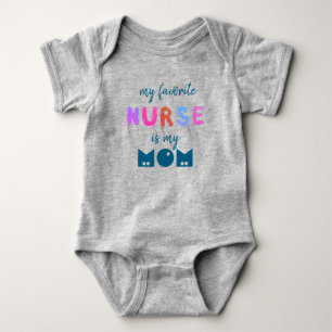 Body Para Bebé Mi Enfermera Favorita Es Mi Mamá Personalizado Lin