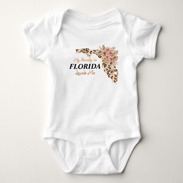Body Para Bebé Mi familia en Florida me ama (Anverso)