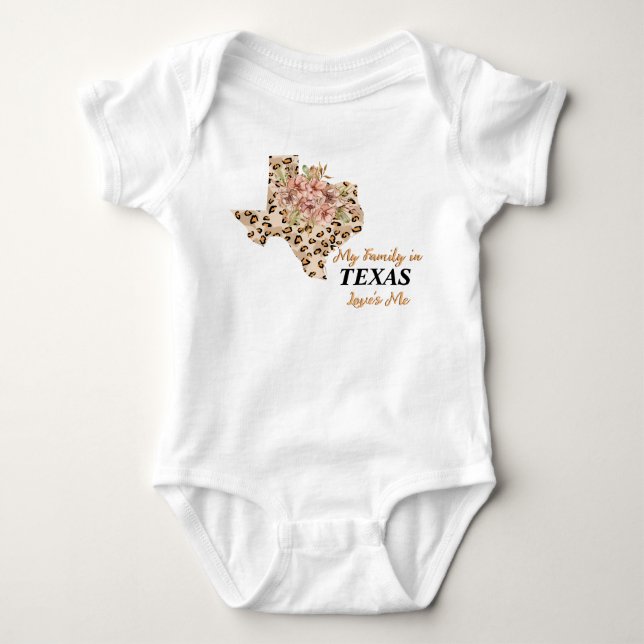 Body Para Bebé Mi familia en Texas Love's Me (Anverso)
