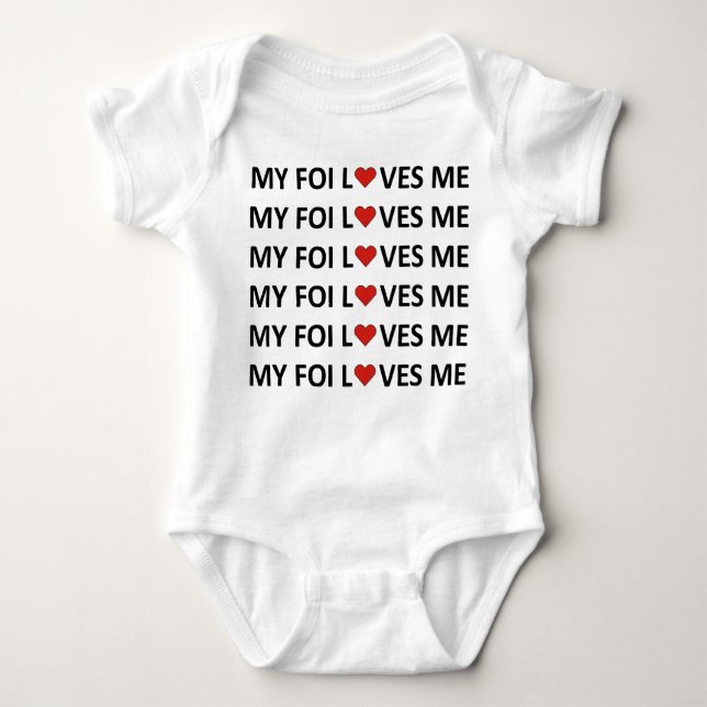 Body Para Bebé MI FOI ME AMA - RED HEART Baby Bodysuit  (Anverso)