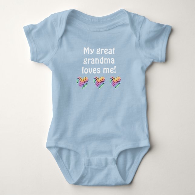 Body Para Bebé Mi Gran Abuela Me Ama El Traje De Bebé (Anverso)