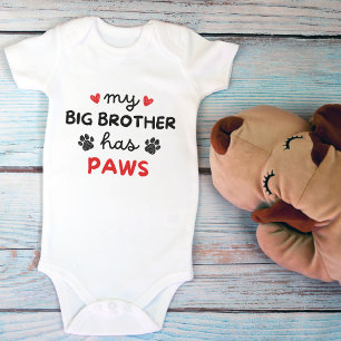 Body Para Bebé Mi Gran Hermano Tiene Paws Cute Pet Amantes