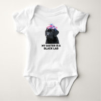 Mi Hermana Es Un Black Lab Bodysuit de Bebé