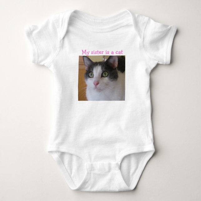 Body Para Bebé Mi hermana es un gato (Anverso)