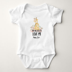Body Para Bebé Mi Hermana Mayor Me Ama Con Nombre Personalizado