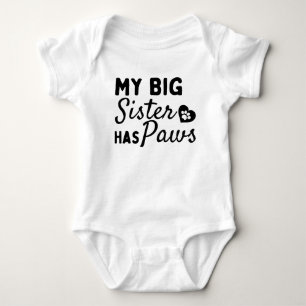 Body Para Bebé Mi hermana mayor tiene patas - Lindo
