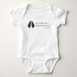 Body Para Bebé Mi hermano es un Basset Hound