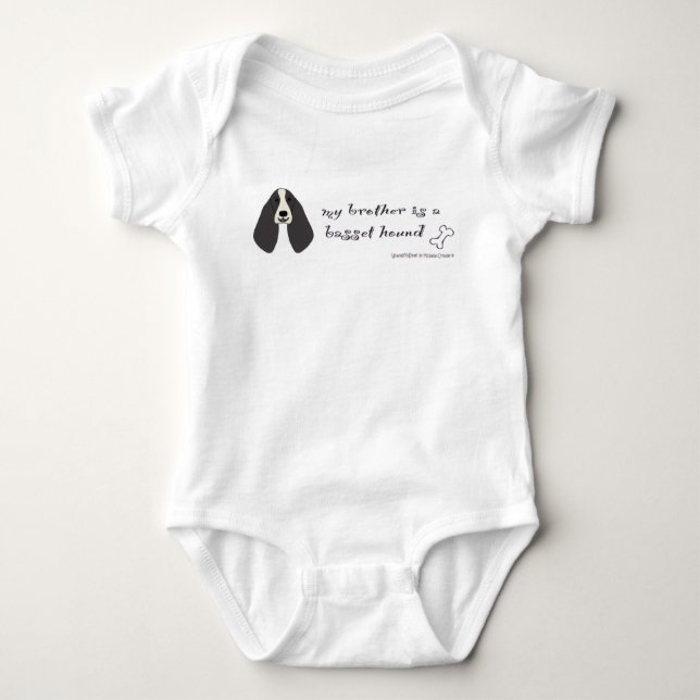 Body Para Bebé Mi hermano es un Basset Hound (Anverso)