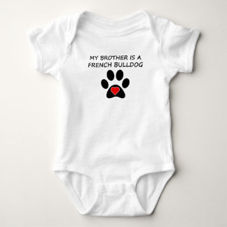 Body Para Bebé Mi hermano es un Bulldog francés