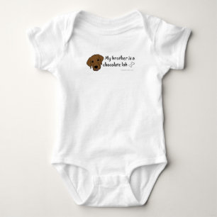 Body Para Bebé Mi hermano es un Lab de chocolate