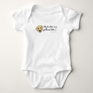 Body Para Bebé Mi hermano es un labrador amarillo