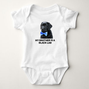 Body Para Bebé Mi hermano es un labrador negro