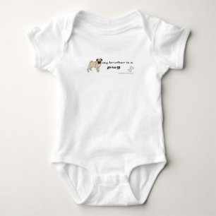 Body Para Bebé Mi hermano es un pug