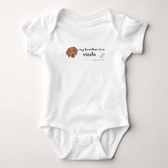 Body Para Bebé Mi hermano es un vizsla (Anverso)