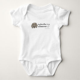 Body Para Bebé Mi hermano es un weimaraner