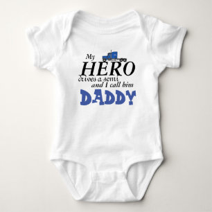 Body Para Bebé Mi héroe de papá - Conductor de camiones