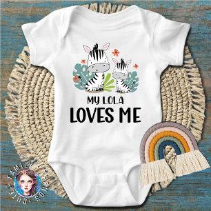 Body Para Bebé Mi Lola ama a mi cebra
