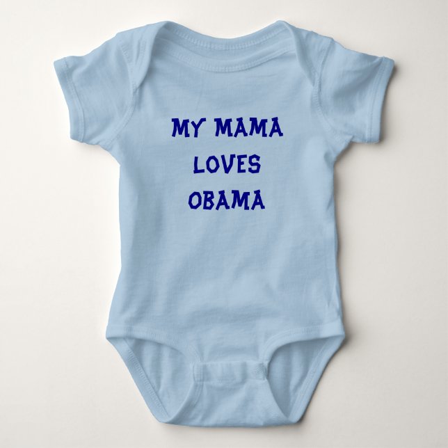 Body Para Bebé Mi mamá ama a Obama (Anverso)