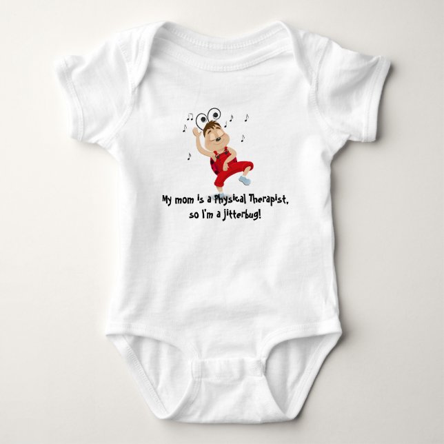 Body Para Bebé Mi mamá es un mono del jitterbug del terapeuta (Anverso)