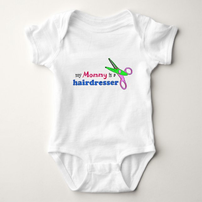 Body Para Bebé Mi mamá es una ropa del niño del peluquero (Anverso)