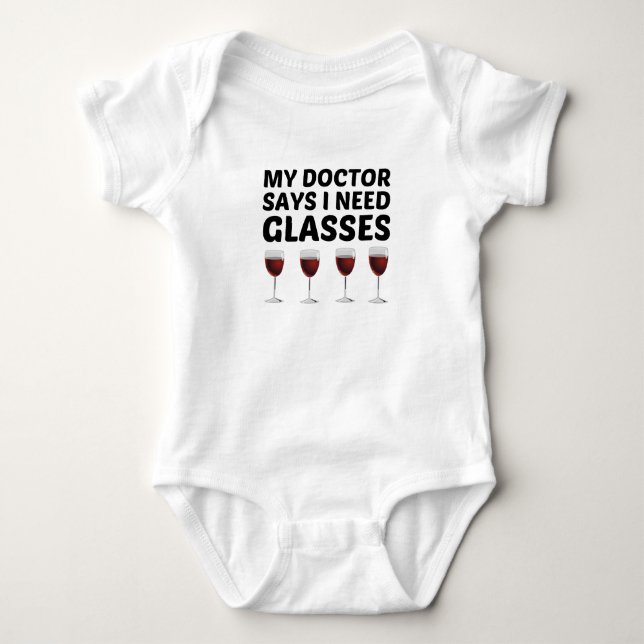 BODY PARA BEBÉ MI MÉDICA DICE QUE NECESITO GAFAS (Anverso)