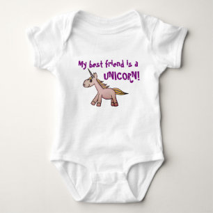 Body Para Bebé Mi mejor amigo es un unicornio