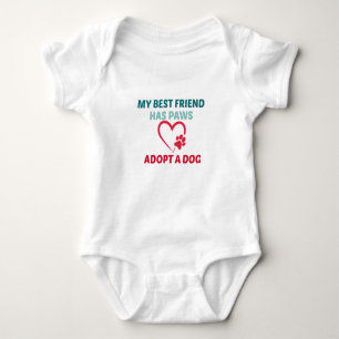 Body Para Bebé Mi mejor amigo tiene cuerdas que adoptan a un perr