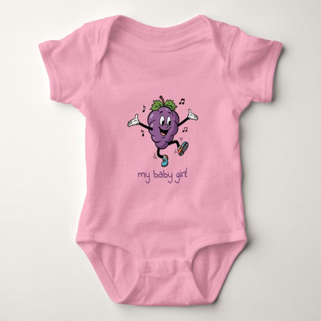 Body Para Bebé Mi niña feliz uva (Anverso)