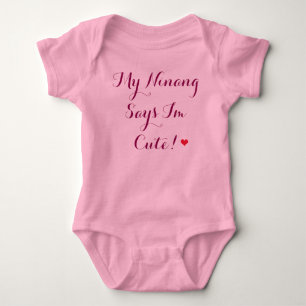 Body Para Bebé Mi Ninang Dice Que Soy Lindo!