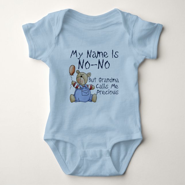 Body Para Bebé Mi nombre es no ningún (Anverso)