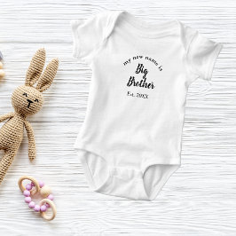 Body Para Bebé Mi nuevo nombre es Gran Hermano Nuevo Gran Hermano