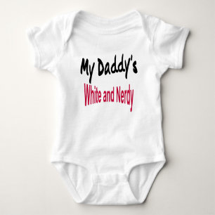 Body Para Bebé Mi papá blanco y Nerdy