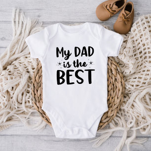 Body Para Bebé Mi papá es el mejor Día del Padre Blanco