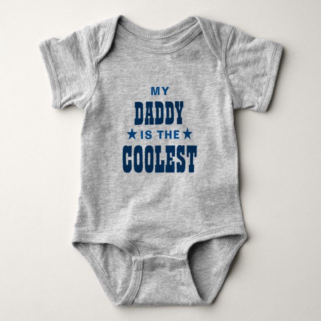 Body Para Bebé Mi papá es el mono más fresco del bebé (Anverso)