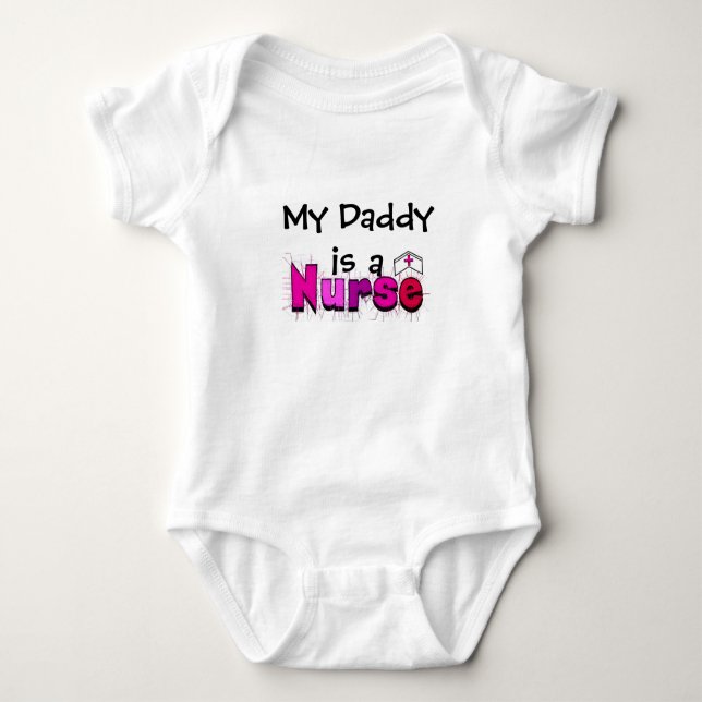 Body Para Bebé Mi papá es enfermera--Camisetas de los niños (Anverso)
