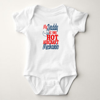 Body Para Bebé Mi papá es mecánico de Hot Aircraft.