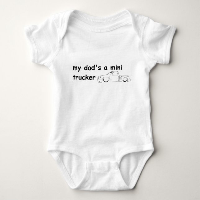 Body Para Bebé mi papá es mini camionero (Anverso)
