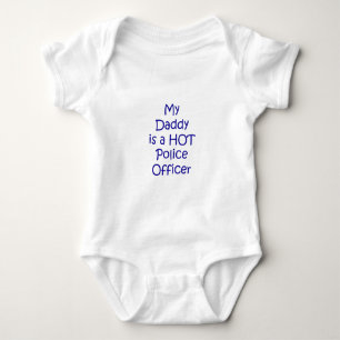 Body Para Bebé Mi papá es oficial de policía caliente