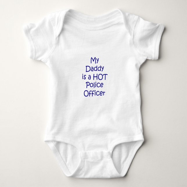 Body Para Bebé Mi papá es oficial de policía caliente (Anverso)