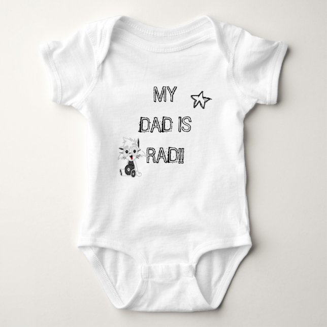 BODY PARA BEBÉ MI PAPÁ ES RAD (Anverso)
