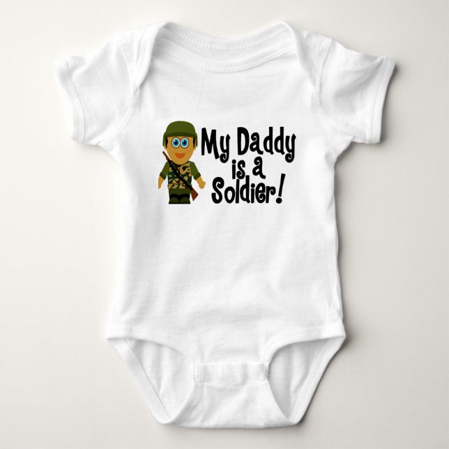 Body Para Bebé Mi papá es soldado (Anverso)