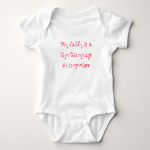 Body Para Bebé Mi papá es un intérprete del lenguaje de signos