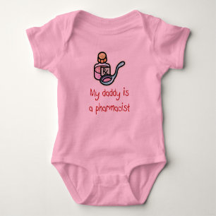 Body Para Bebé Mi papá es una camiseta del bebé del farmacéutico