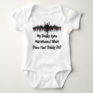 Body Para Bebé Mi papá funciona con maratones. ¿Qué su papá hace?